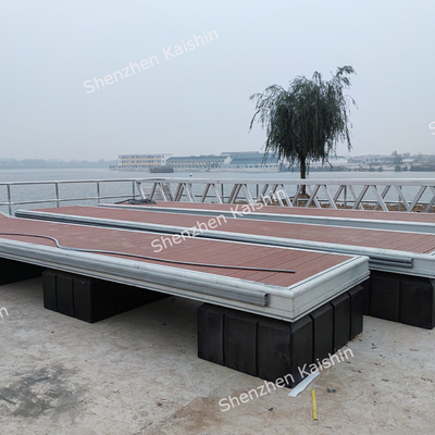 Customizable Aluminum Alloy Floating Dock Floating Walkway Pontoon With Mooring Cleats/WPC Decking For Marina Operations