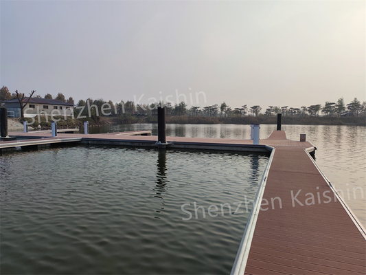 Marine Aluminium Gangway 500mm Freeboard Floating Dock Gangway WPC Decking