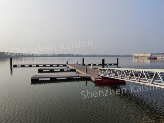 Marine Aluminium Gangway 500mm Freeboard Floating Dock Gangway WPC Decking