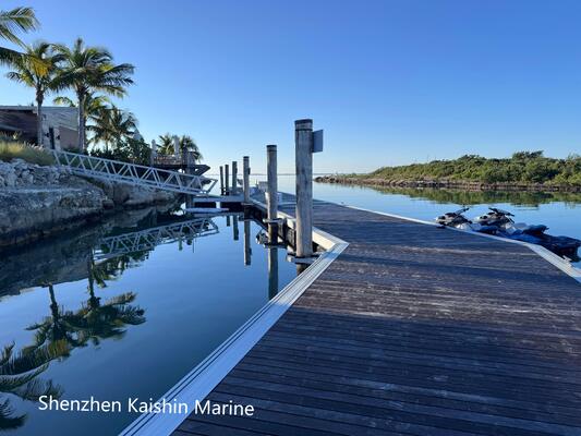 Marine Grade 6061 Aluminum Alloy Floating Dock with Modular Design and 250kg Load Capacity for Yachts and Marinas