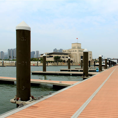 Customizable Aluminum Alloy Floating Dock Floating Walkway Pontoon With Mooring Cleats/WPC Decking For Marina Operations