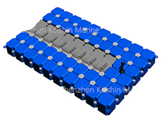 Ультрафиолетовая стабилизация HDPE плавучей платформы кубики 500 X 500 X 400 мм модульный плавучий док коррозионно устойчивый